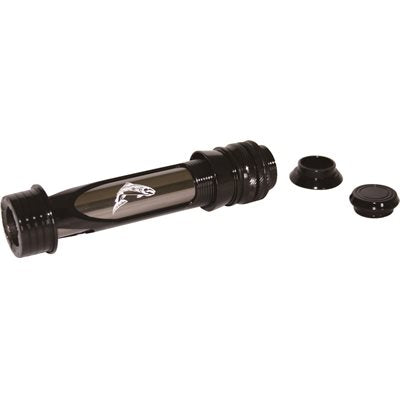 Y Fly Seat w/Shiney Gunsmoke Alum Ins Fish logo w/BC & TR - Black