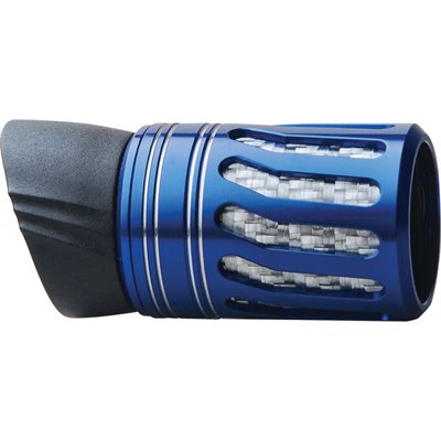 TX16 Foregrip w/WTS insert/metal cage w/hood-Cobalt Blue/Silver Bands