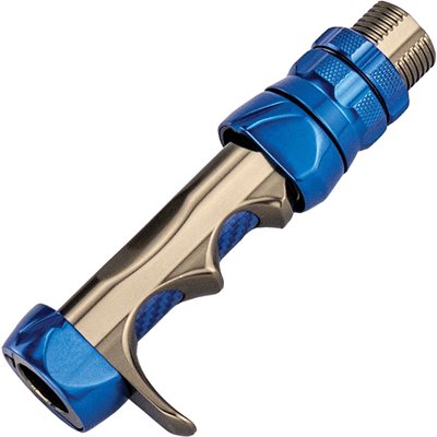Reel Seat Alum Trigger w/cushion Texalium Cobalt Blue Insert-Dark Titan Smoke