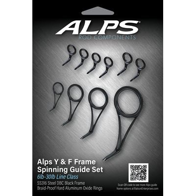 7'6"-6'6" Alps Black Spinning guide Kit/no top