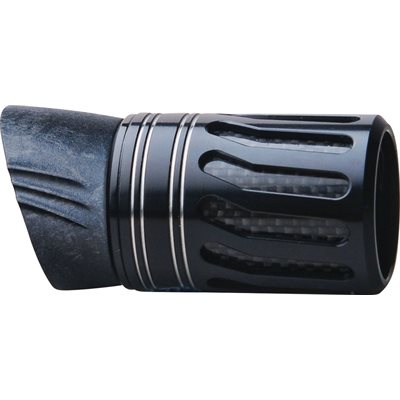 MVT16 Foregrip w/CWG insert/metal cage w/hood-Black/Silver Bands